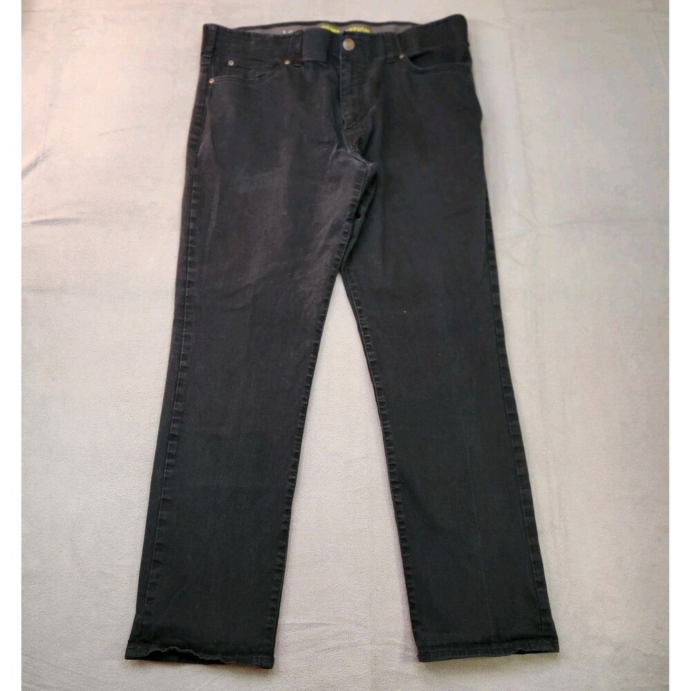 Lee Extreme Motion Straight Tapered Jeans Men's 38x32 Black Performance Stretch
